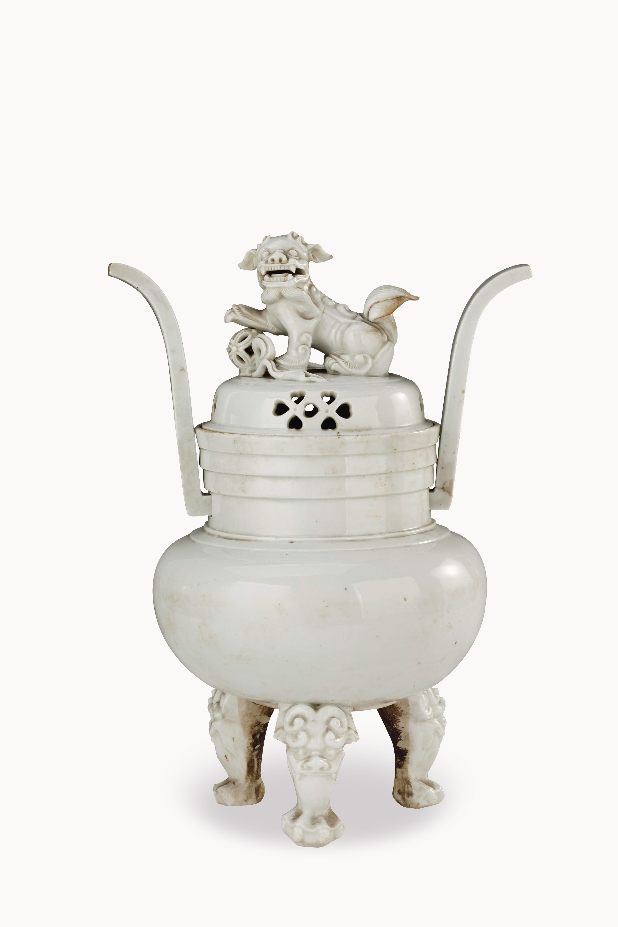 中国　清時代　染付双耳大瓶 中国古玩 染付 双耳 大花瓶 高約43.2cm 清朝 時代物 中国美術 花瓶